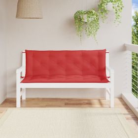 Garden Bench Cushion Set of 2 Red Oxford fabric (100% polyester)