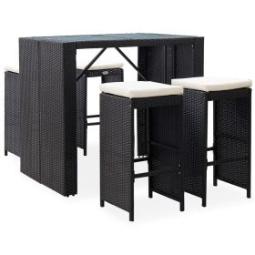 Bar Set Poly rattan: Black