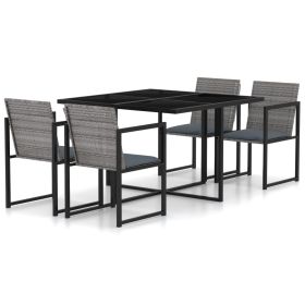 Outdoor Dining Set Grey, Black, Anthracite