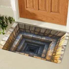 3D Optical Illusion Doormat - Non-slip Rubber Backing, Easy To Clean And Durable, Suitable For Indoor/outdoor Use, Fantastic Stone Step Design, Perfec (Option: 3018)